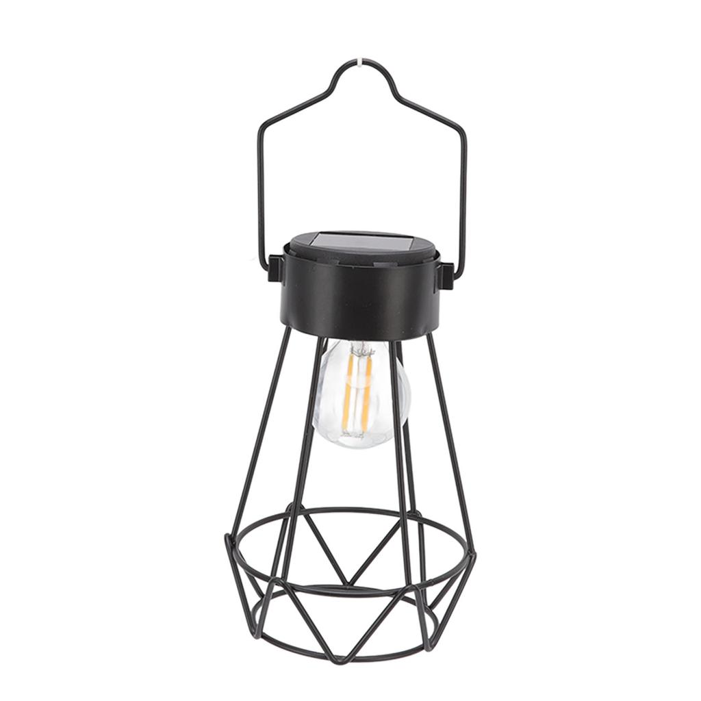 Handheld Solar Lanterns LED Vintage Lampshade Hanging Design Portable Camping Lantern for Kitchen