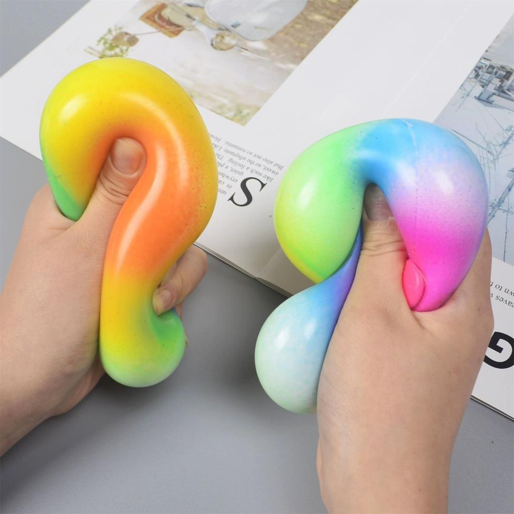 9cm Gradient Flour Ball Pinching Music Slow Stress Relieving Toy Soft Rubber Squeezing