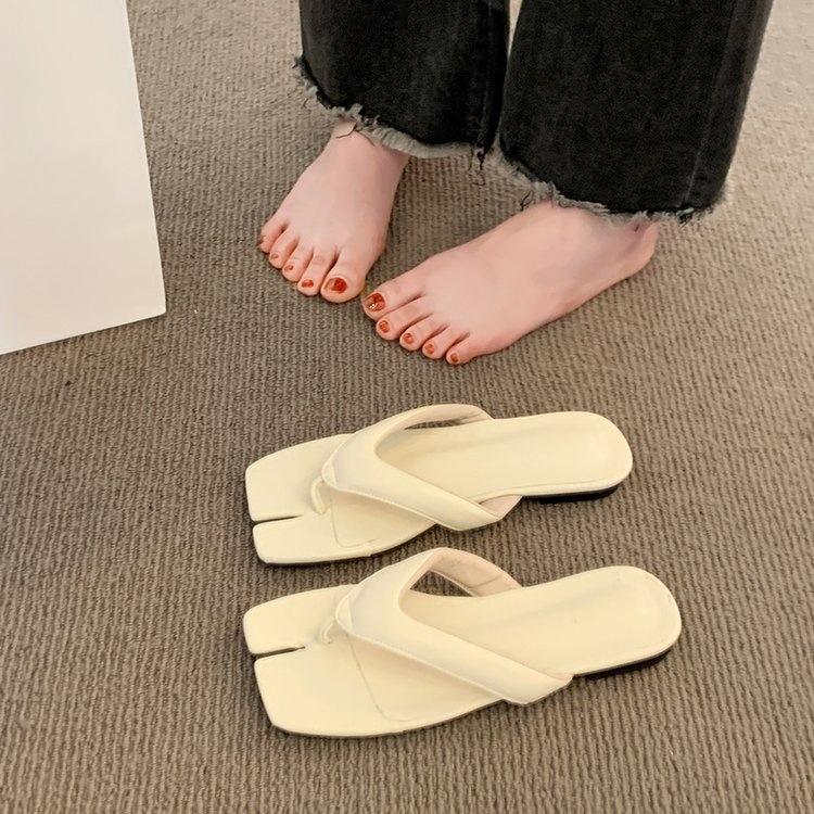 

Красивая юбка серебряный носок пляжные шлепанцы женская летняя одежда плоские шлепанцы свиные копытца крутые шлепанцы 39