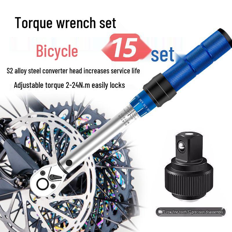 High-Precision Adjustable Torque Wrench Set for Bicycles and Hex Keys