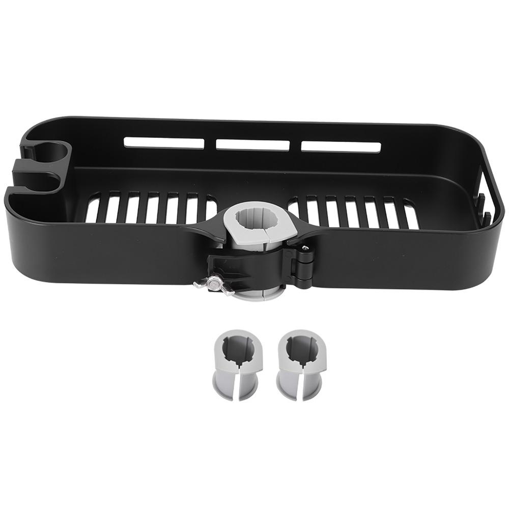 Adjustable Shower Pole Storage Shelf ABS Shower Pole Tray Shower Pole Storage Rack Home Dorm