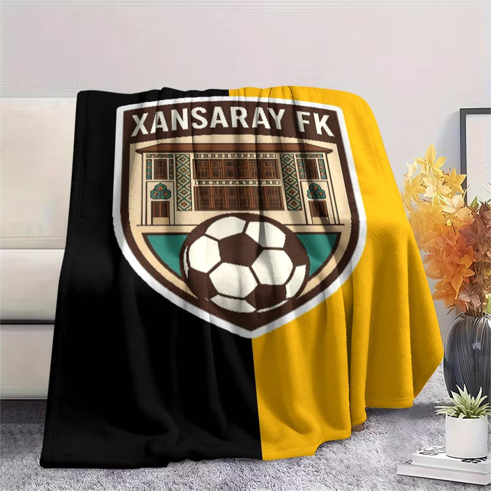 1Pc Xansaray Fk Print Flannel Blanket High Quality Warm Comfortable Cover for All Seasons Perfect for Gifts Home Decor
