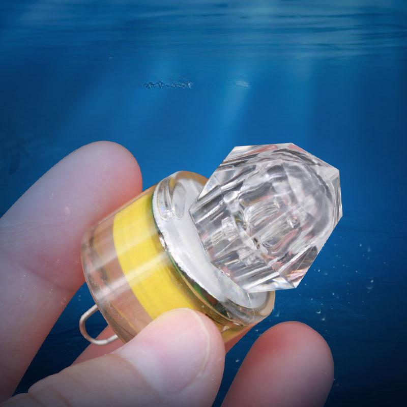 1 Stück Tiefsee Diamant Nachtangeln LED Unterwasser Fischköder Licht, Schnell Fisch Licht Wasserlicht Fischköder Mehrfarbiges Fischlicht