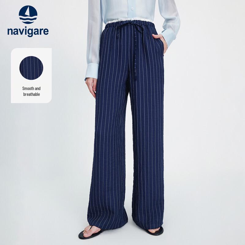 Navigare Women s Faux Two-Piece Wide-Leg Pants S