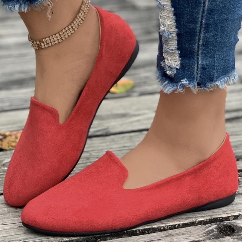 Large Size Shallow Single Shoes Women's Summer New Flat Bottom One Pedal Doudou Shoe Size Wish