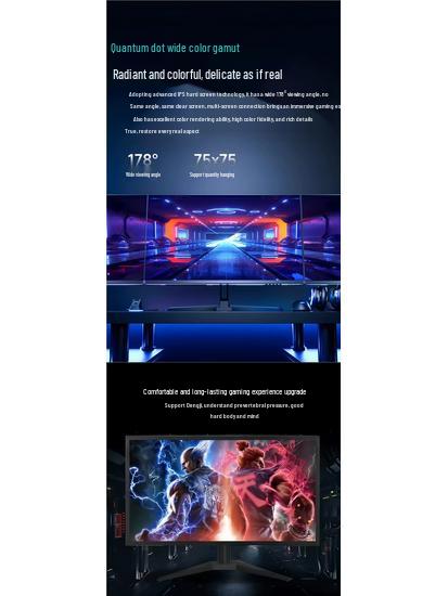 Brand New 19-27 Inch Flat IPS Monitor: Ideal for Office, Gaming, and Surveillance