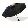 Mickey Mouse,Magic Hat Themed Automatic Opening and Closing Folding Umbrella, Reinforced 8 Ribs, Compact Travel Design, Fashionable Folding