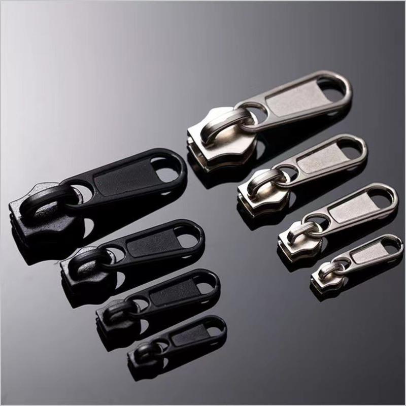 

10PCS/Lot Zinc Alloy Zipper Sliders for Nylon Zipper 3# 5# 8# 10# Non-lock Thick Metal Zipper Sliders Zipper Accessories for Bag 3# чорний