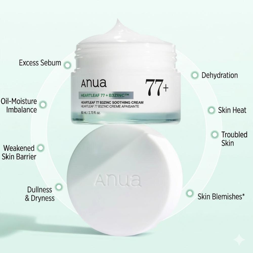[ANUA] Heartleaf 77 + B3Zinc Soothing Cream 80ml