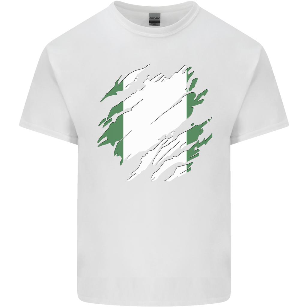 Torn Nigeria Flag Nigerian Day Football Unisexs Light Cotton TShirt