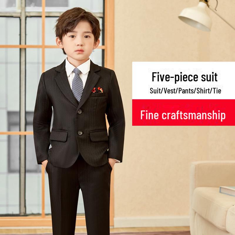 Boys' Autumn and Winter Formal Suit for Weddings and Events – Children's Dress Coat Set