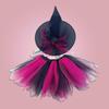Chiffon Skirts Hat Set Adult Kids Gauze Tulle Ballet Skirt Pleated Fluffy Skirt Ruffles Mesh Halloween Costume