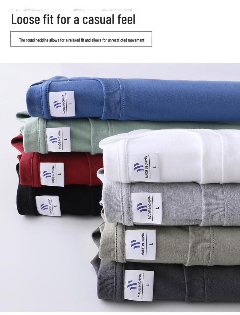 Men's Long-Sleeve Round-Neck T-Shirts: Youthful Korean Style for Spring and Autumn