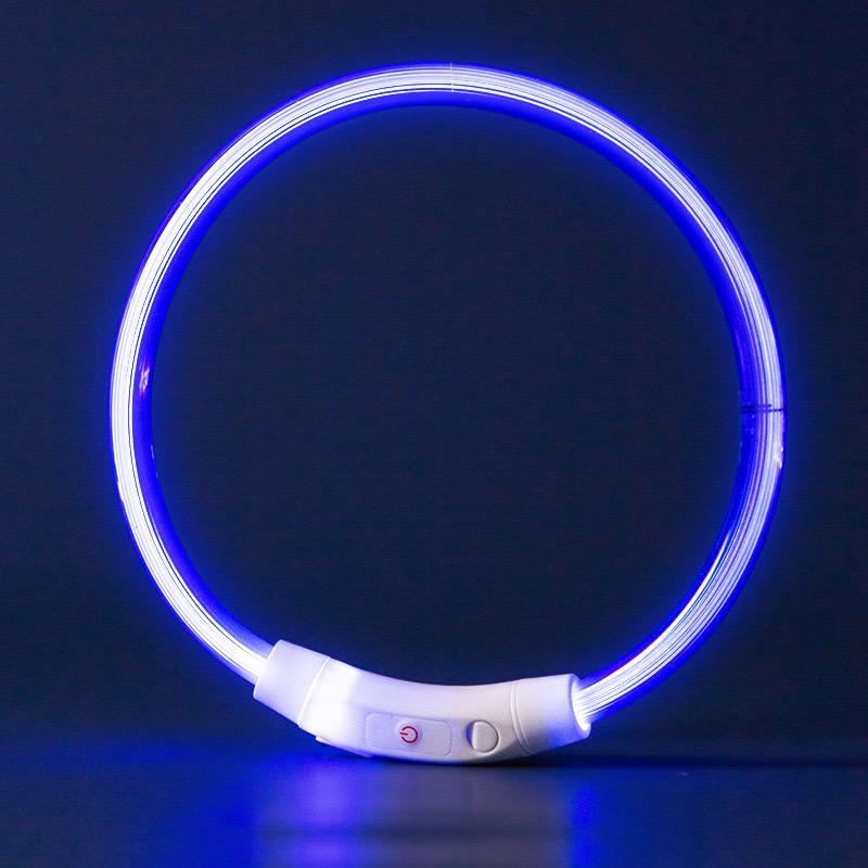 Pet Dog Led Light Collar Luminous Anti-Lost Dog Collar USB Rechargeable Dog Necklace Collar 40CM
