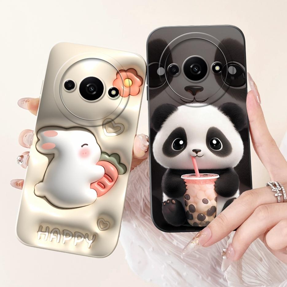 For Xiaomi Redmi A3 Case PocoC61 Cute Funny Cartoon Cover Shockproof Phone Case For Xiaomi Poco C61 C 61 RedmiA3 Soft TPU Fundas
