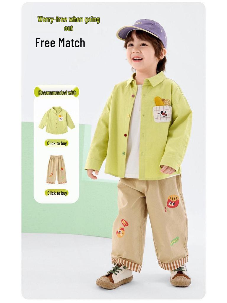 Dudu Home Kids' Cotton Pants: New Spring Style for Boys and Girls - Casual Long Pants for Children