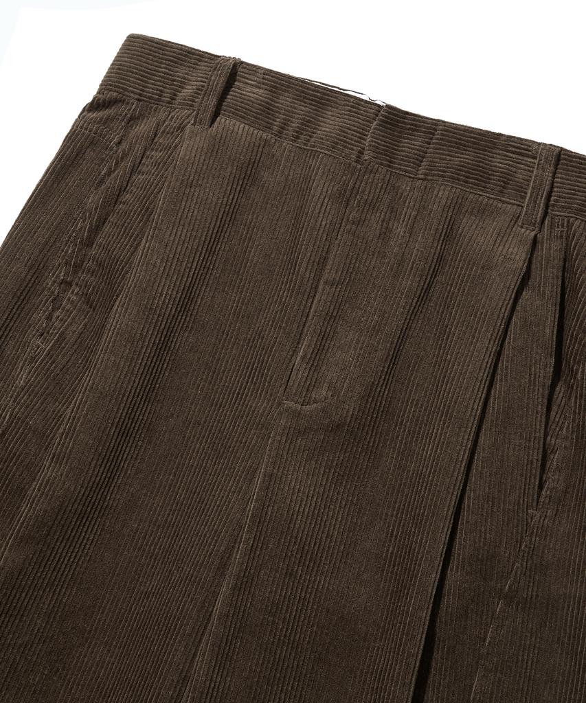 DTHIRTYONE Curved Corduroy Pants_Brown