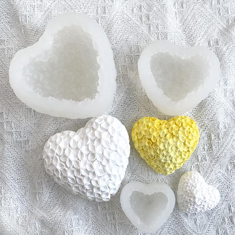 3D Gewebte Liebe Silikonform Herzform Harz Kerzenform Mousse Kuchen Aromatherapie Kerzenform Schokolade Backformen Basteln