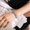 2026 European and American style jewelry, colorful rainbow, colorful zircon rice grain bracelet, forget worry grass element