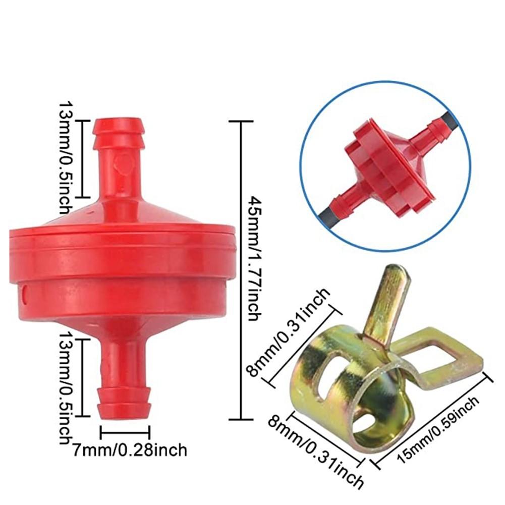 För Gräsklippare Inline Bränslefilter Klämma Tillbehör