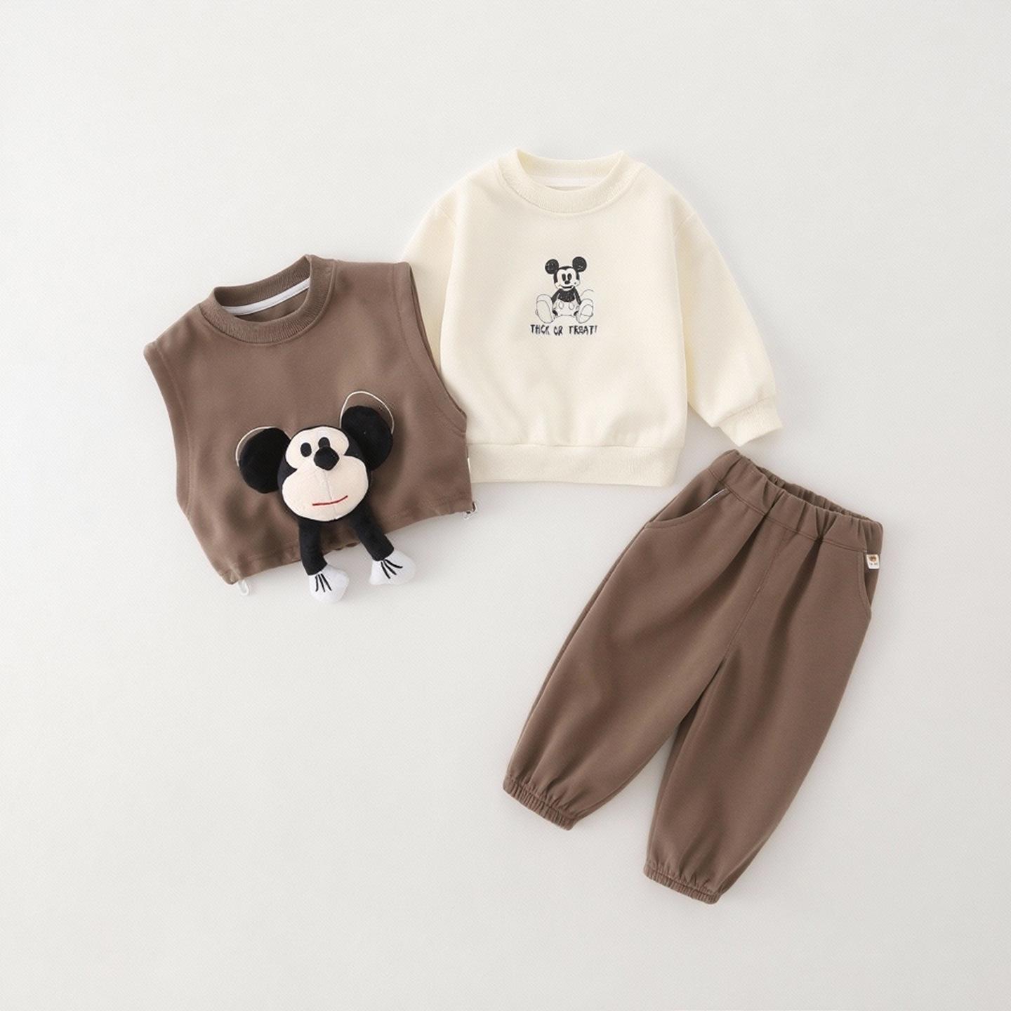 

Модный мальчиковый комплект из 3 предметов Весна/Осень 2026: Стильный наряд для прогулки для детей младшего/среднего возраста 110 cm