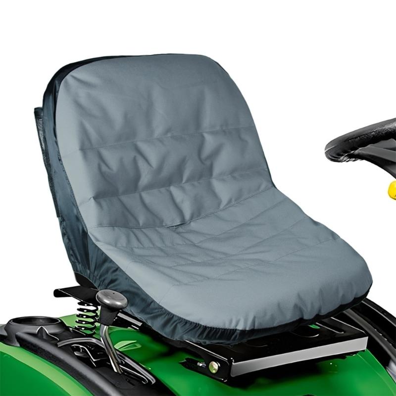 Waterproof Lawn Riding Mower Seat Protector with Back Pocket Cover Fit Seat Backrests 12.5-14in Height Without Armrest
