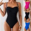 Color Splicing Swimsuit One-piece Swimsuit New Fashion Sports Hot Spring