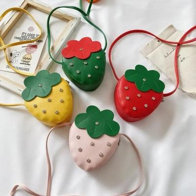 1 Stück Kinder Mädchen Süß Cartoon Erdbeere Mini Münzbörse Prinzessin Mini Umhängetasche Cartoon Umhängetasche Mädchen Geschenk