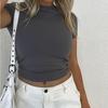 Solid Color Slim Fit Short Sleeved T-shirt Women's Fashion Casual Base Shirt Top T-Shirts Women’s