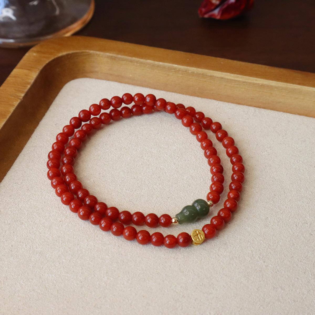 Natural Nanhong agate braceletfashion women daily jewelry gift