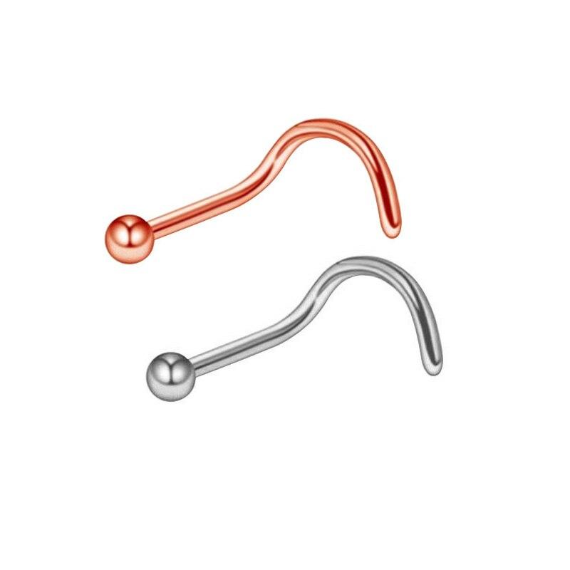 1 STÜCK Chirurgenstahl Nasenring Rund Hoop C/L-Form Nasenpiercing Ohrstecker Tragus Ohr Knorpel Helix Piercing Oreja Körperschmuck