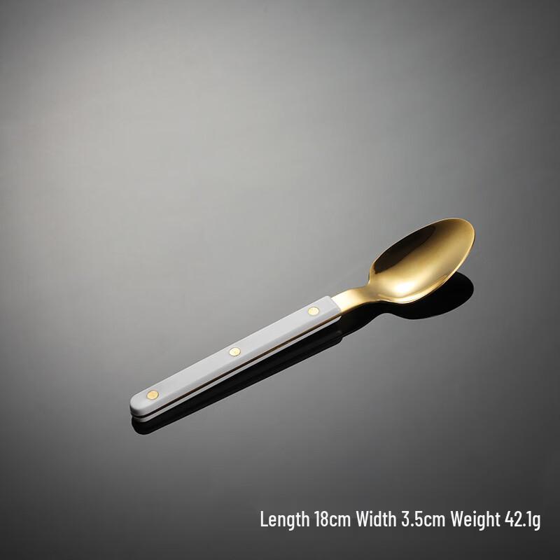 

Qianxing French Light Luxury Titanium Plated Dessert Spoon Set