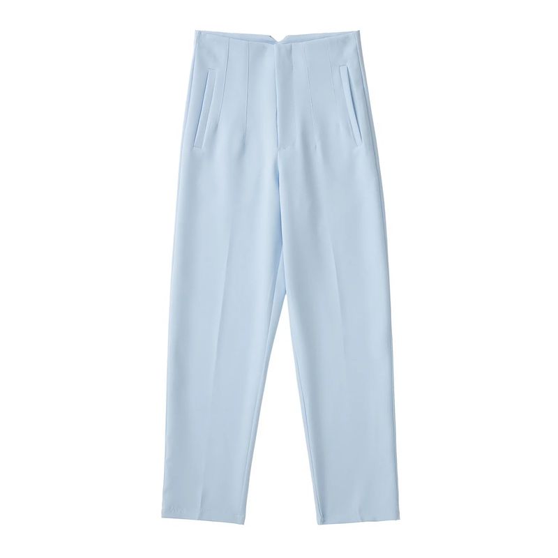 Cigarette Pipe Commute Leisure Candy Color Slim Looking Ankle-Length Pants