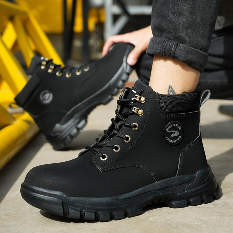 Work Safety Shoes Men Anti-smash Anti-stab Work Shoes Sneakers Steel Toe Shoes Male Indestructible Slip-resistant Shoes