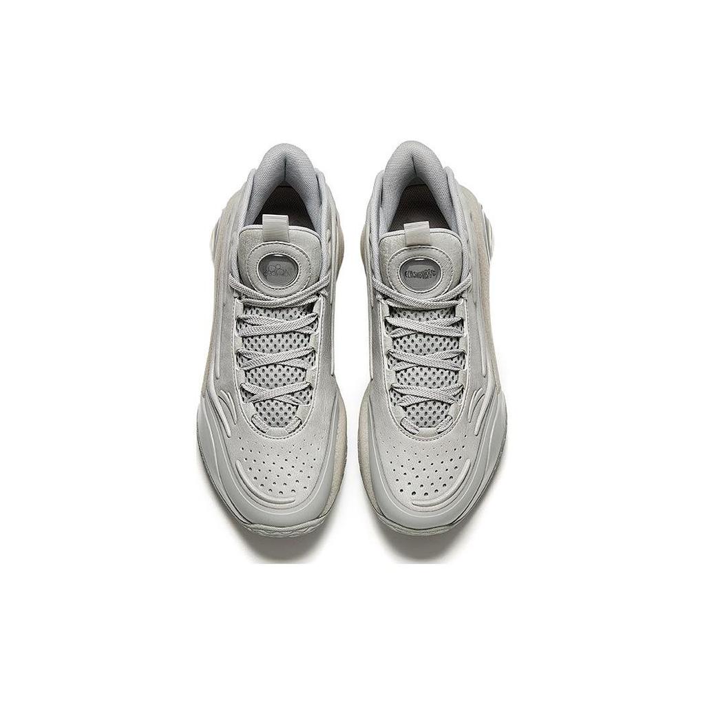 Anta Cement Bubble 4.0 Outdoor Retro Odolné proti opotrebovaniu Protišmykové Nízke basketbalové topánky Pánske tenisky Svetlosivé 912411604S-2