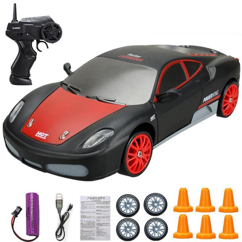 1/24 High Speed RC Drift Vehicle Cars Replaceable Tire 4WD GTR Competition Race Car Model Remote Control Racing Car Boy Toy Gift