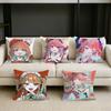 Lovely TTakanashi Kiara HoloEN St Square Sofa Pillow Cover Solid Color Living Room Home Decor Cushion Case
