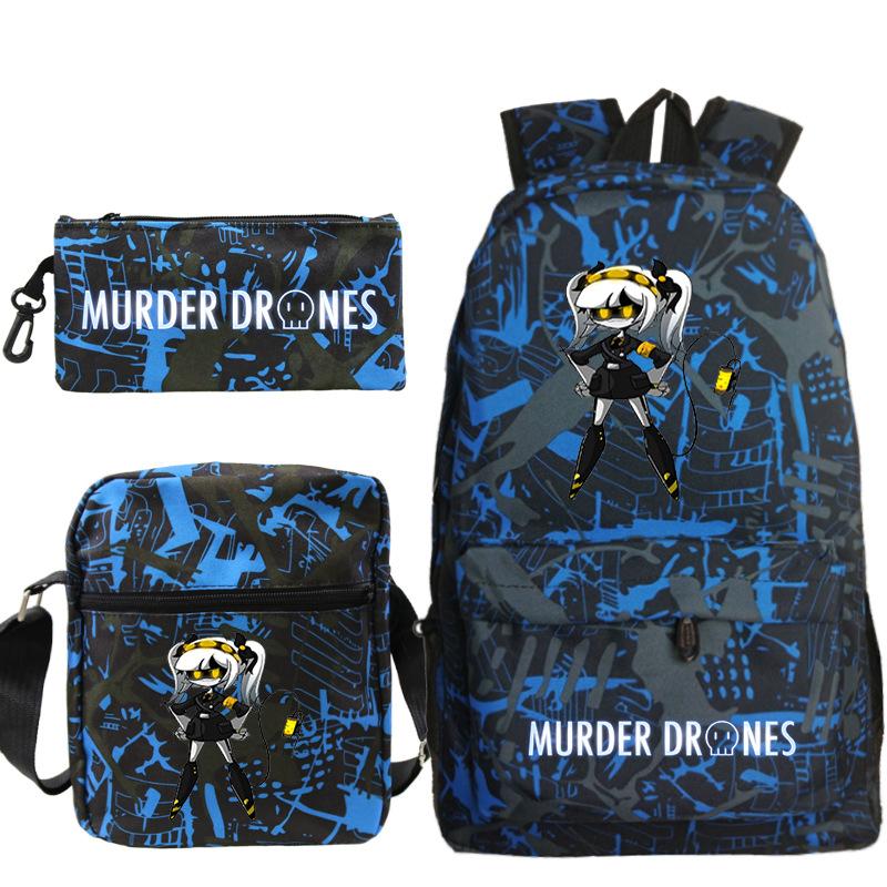 Murder Anime Peripheral Printed Children's School Bag Set Cross-border Leisure Student Backpack Three-piece Set