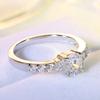 Korean Style Fashion Ring for Women Zircon Silver Jewelry Inlaid Ring Hand Dressed Tail Ring