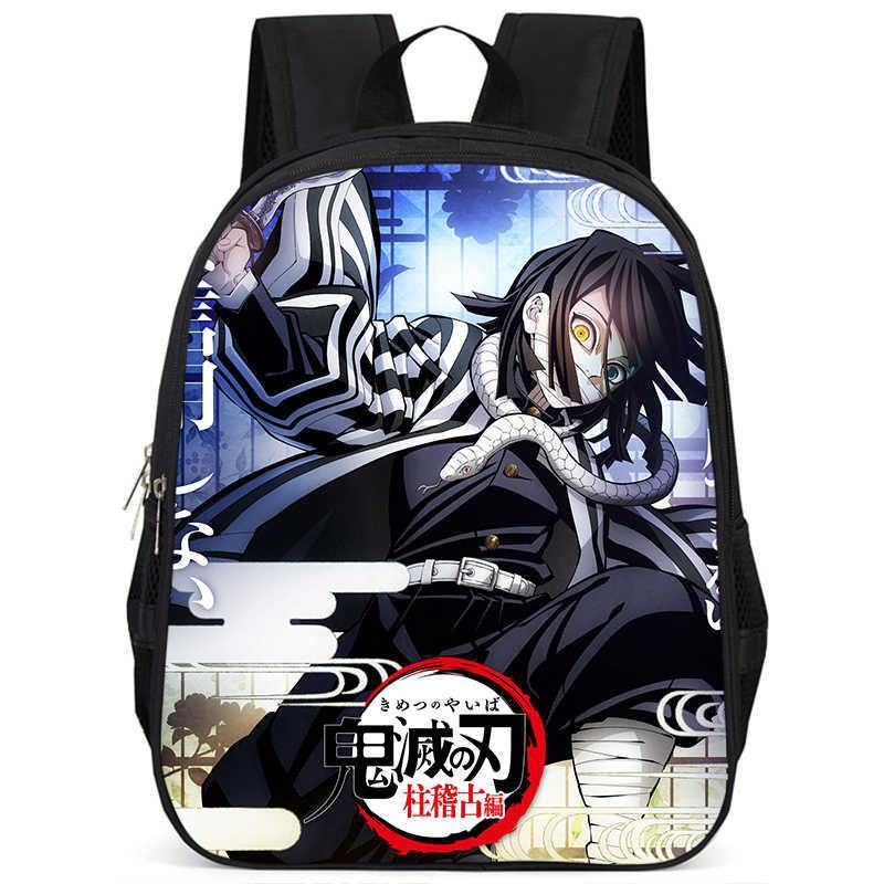 Trendy Demon Slayer Book Bag With Durable Oxford Fabric And Large Storage