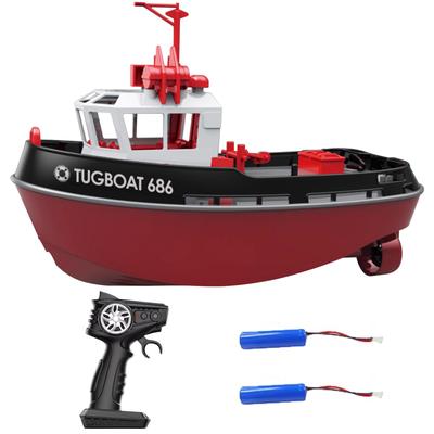 Barcă de remorcat RC Impermeabilă cu Telecomandă Stabilă pe Apă Cadou de Ziua de Naștere 2.4GHz 1/72, Barcă de Mare Viteză, Set de 2 Piese, Jucărie, Cadou, Manevrabilitate, Distracție,