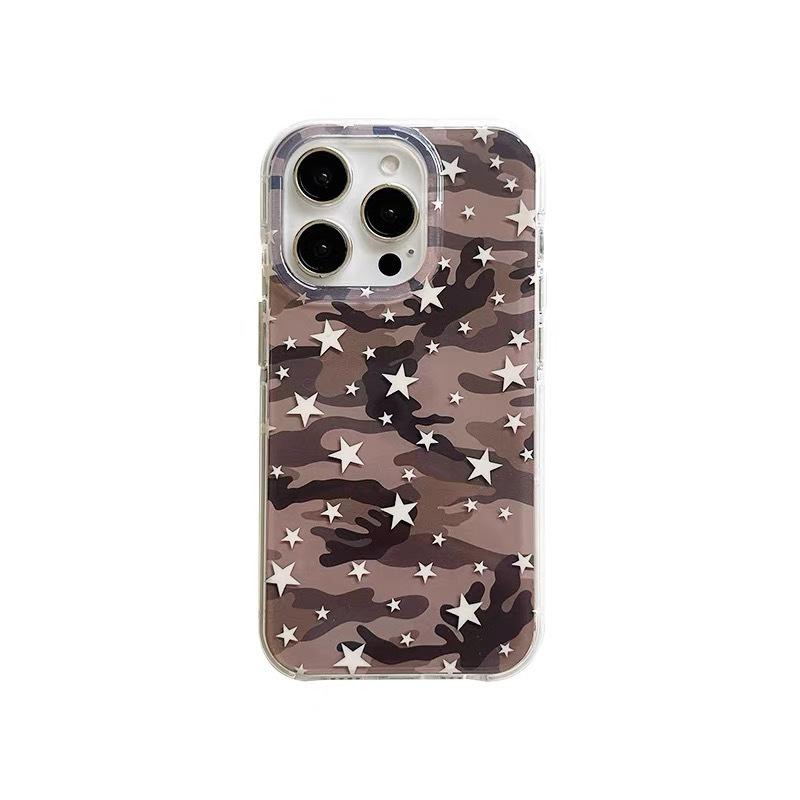 

Trendy Camouflage Stars iPhone 17 Pro Max, 16, 15/14 Case - Double Layer Protection 16