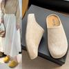 Slippers Women Outer Wear Spring Thick Bottom One Stirrup Lazy Shoes Baotou Half Slippers Women Fashion Women Summer Shoes Breathable for Hot Weather