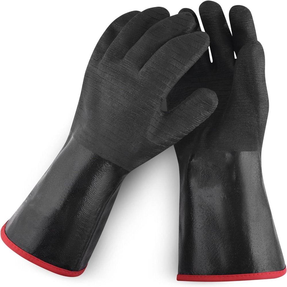 Waterproof BBQ Gloves Oil Resistant Grill Gloves Easy to Clean Oven Mitts  Grilling