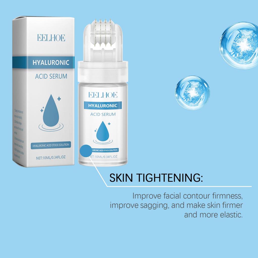 Hyaluronic Acid Roller Serum, Hydrating Collagen Facial Serum for Firming & Smoothing Skin