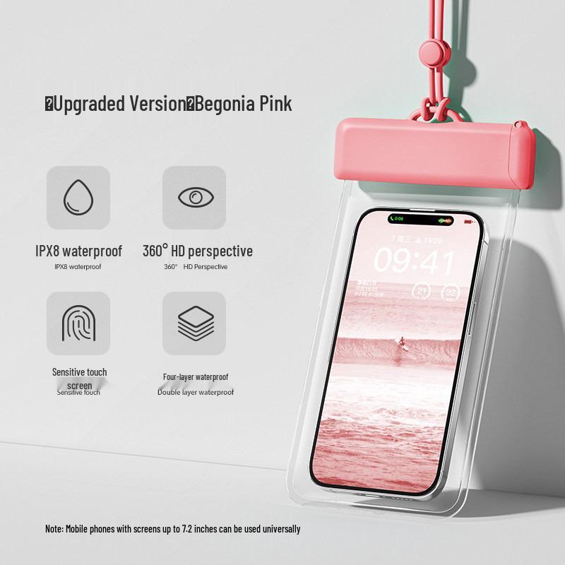 Universal Waterproof Phone Case for Photos & Swimming - Transparent Touchscreen Compatible Universal