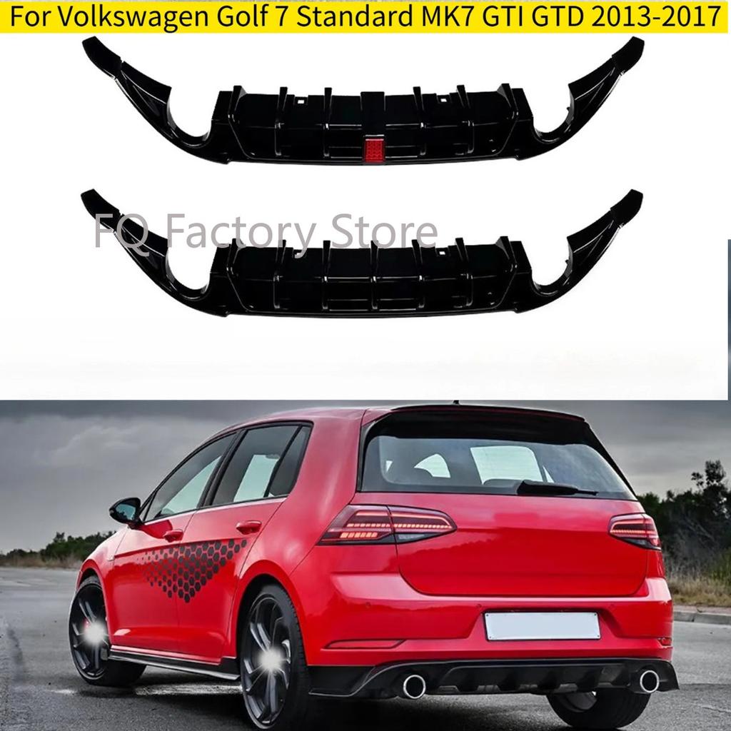 Rear Bumper Diffuser Splitter Spoiler with Brake LED Body Kit For Volkswagen Golf 7 Standard MK7 GTI GTD 2013-2017 Hatchback