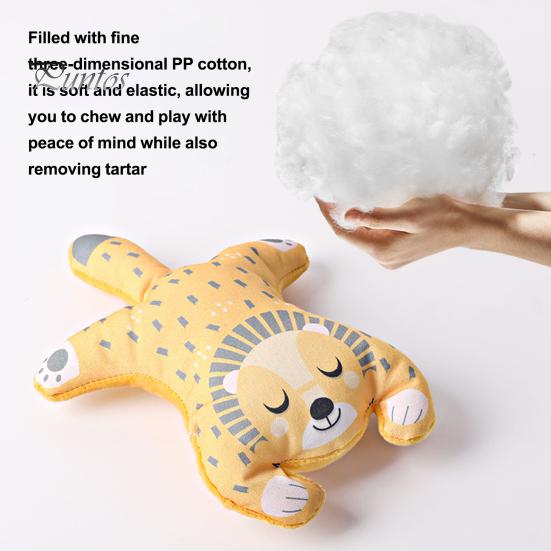 Lion Fox Shape Pet Plush Squeaky Toy Small Medium Dogs Bone Aggressive Chewers Bite-resistant Dog Plush Toy Pet