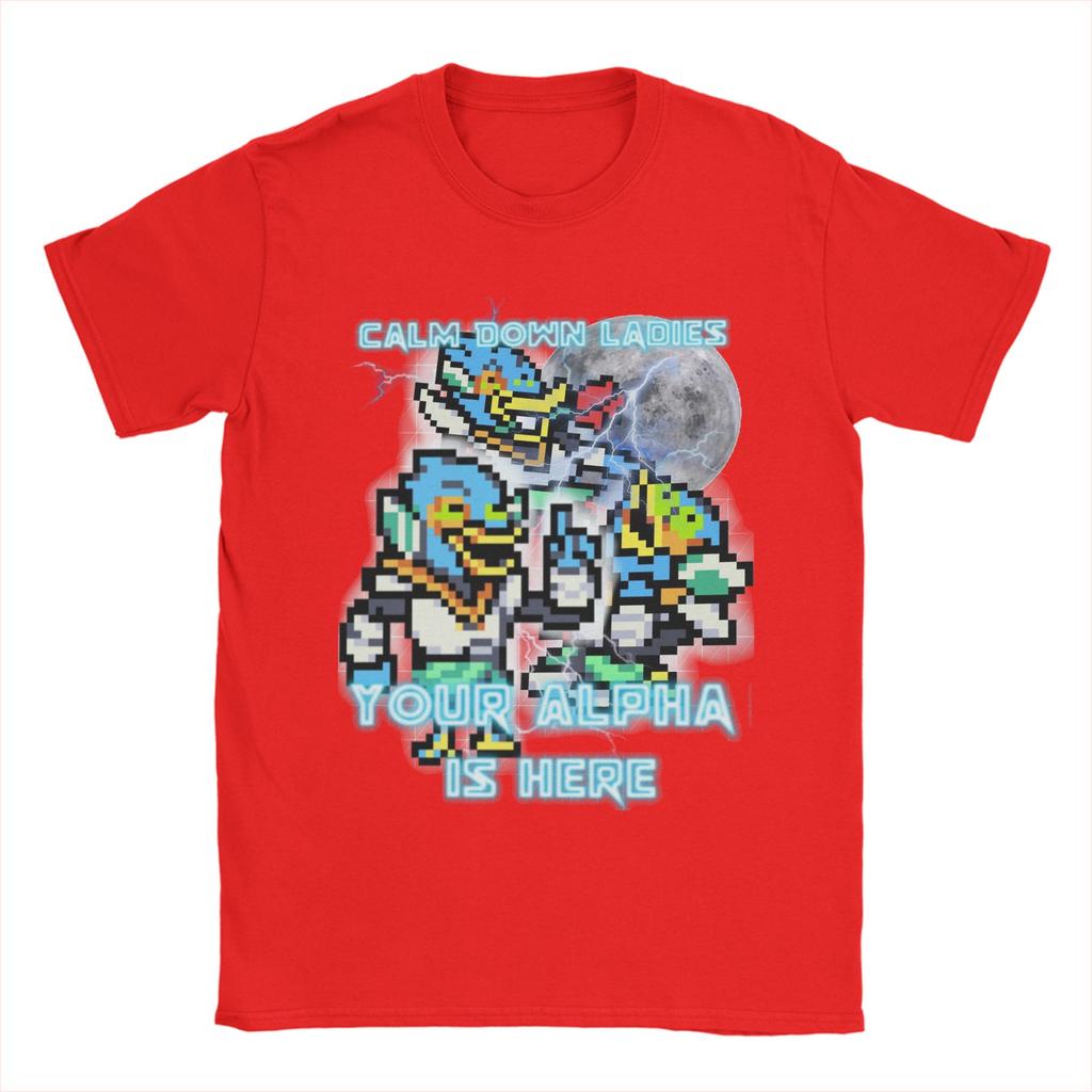 Divertente Calmatevi Ragazze Il Vostro Alpha È Qui Berdly Deltarune Maglietta Uomo Girocollo 100% Cotone Magliette Abbigliamento Compleanno