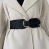 Waist Sophisticated Black Belt For Women Adjustable Faux Leather Cincher Perfect For Dresses